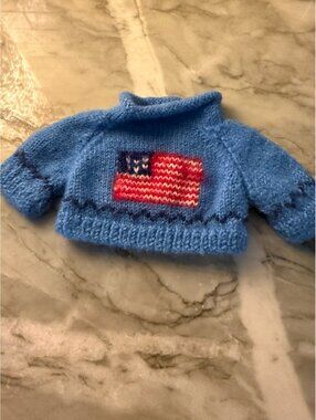 Unbranded blue and red flag sweater for 18” American Girl B218